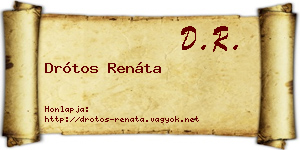 Drótos Renáta névjegykártya