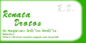 renata drotos business card